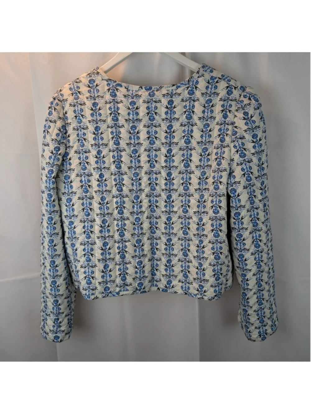 House Of Harlow Floral Blue and White Women's Jacket Size L New No Tags